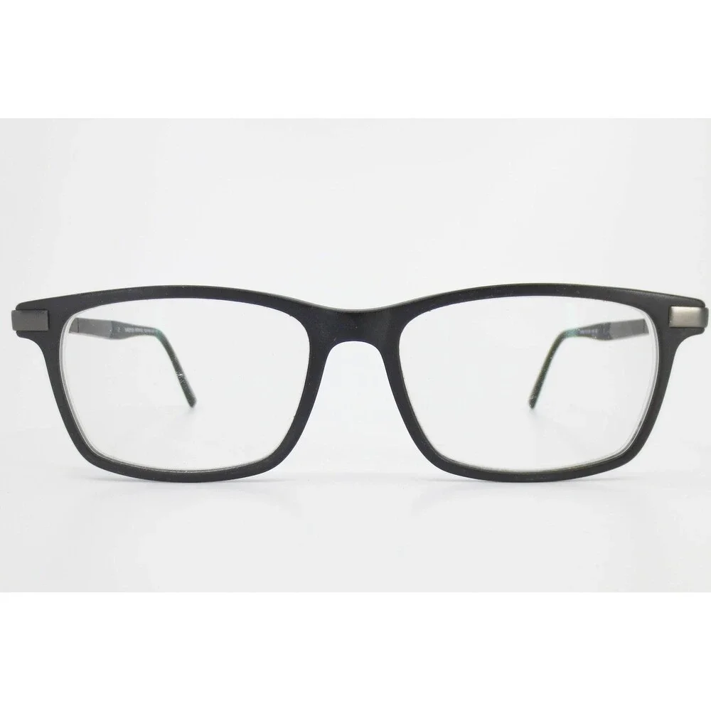 Turboflex TF466 Matte Black Rectangular Eyeglasses Frames 51-16-140 Gunmetal Red
